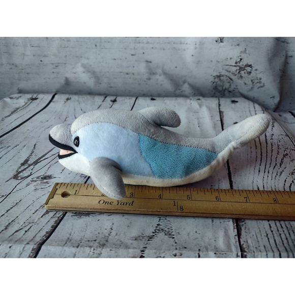 Dolphin Stuffed Animal Plush Turks And Caicos 7 Inches - Picture 4 of 4